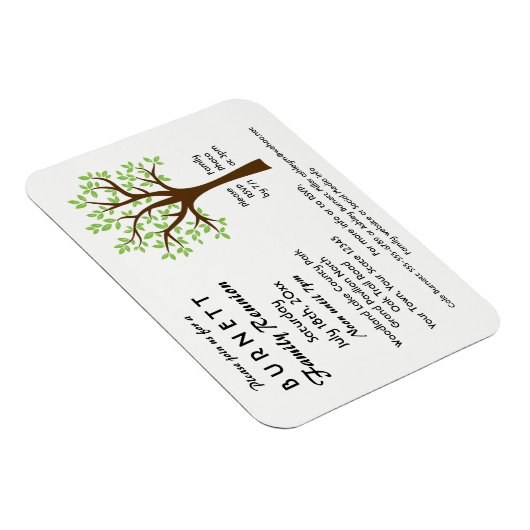 ファミリーツリー懇親会招待状磁石 マグネット (右側)