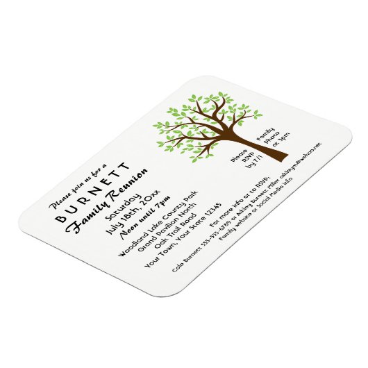 ファミリーツリー懇親会招待状磁石 マグネット (左側)