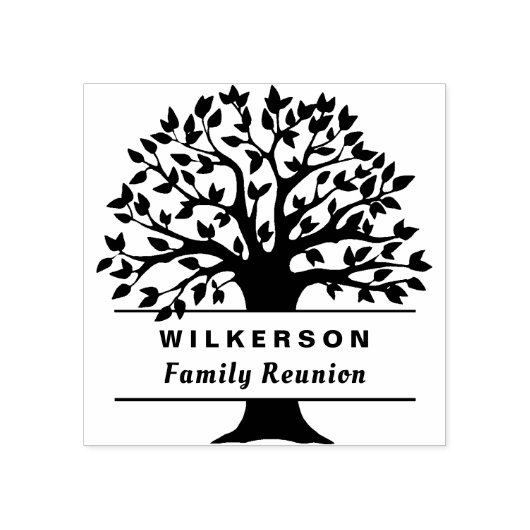 ファミリーツリー懇親会系図学名前をカスタムするロゴ ラバースタンプ (インプリント)