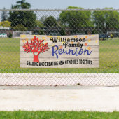 ファミリーツリー懇親会素朴おもしろいタイポグラフィ 横断幕 (インサイチュ)