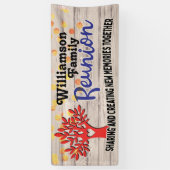 ファミリーツリー懇親会素朴おもしろいタイポグラフィ 横断幕 (縦)