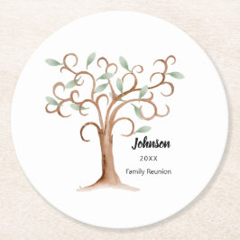 ファミリーツリー懇親会 ラウンドペーパーコースター