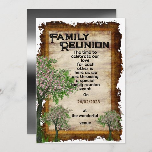 ファミリーツリー招待状 招待状 (正面/裏面)