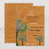 ファミリーツリー招待状 招待状 (正面/裏面)