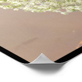 ファミリーツリー白い花の木の写真 |日の入 ポスター (角)