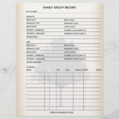 ファミリーツリー系図学グループシート (正面)