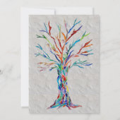 ファミリーツリー素朴ファミリー懇親会招待状 招待状 (裏面)