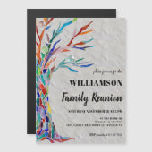 ファミリーツリー素朴ファミリー懇親会 マグネット招待状 (正面/裏面)