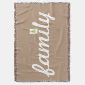 ファミリーツリー絵文字 スローブランケット (正面縦)