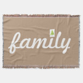 ファミリーツリー絵文字 スローブランケット (正面)