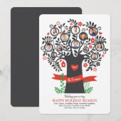 ファミリーツリー８＋フォトグリーティングカード 招待状 (正面/裏面)