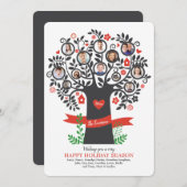 ファミリーツリー8+フォトグリーティングカード 招待状 (正面/裏面)