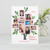 ファミリーツリー フォト ホリデー カード (スタンド正面)