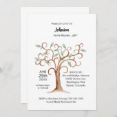 ファミリーツリー・リユニオン招待状 招待状 (正面/裏面)