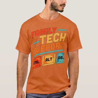 ファミリーテクニカルサポートCtrl Alt Del Control Alt Delete Tシャツ