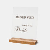 ファミリーテーブルトップのサイン用に予約 アクリルサイン (傾斜)