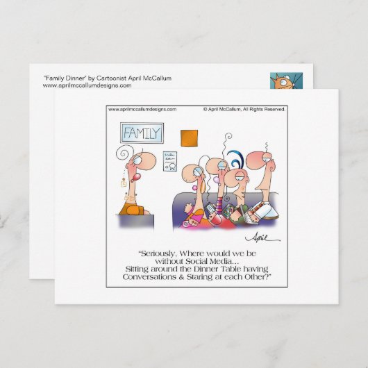 ファミリーディナーポストカード（エイプリル・マッカラムより） ポストカード (正面/裏面)
