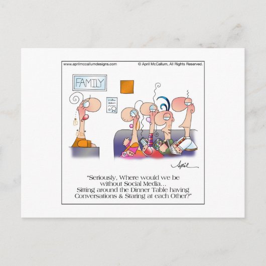 ファミリーディナーポストカード（エイプリル・マッカラムより） ポストカード (正面)