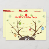 ファミリートナイダークリスマスパーティー 招待状 (正面/裏面)