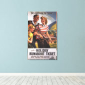 ファミリートリオオンホリデーランノーショップセービング キャンバスプリント (インサイチュ (ウッドフロア))