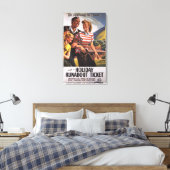 ファミリートリオオンホリデーランノーショップセービング キャンバスプリント (インサイチュ (寝室))