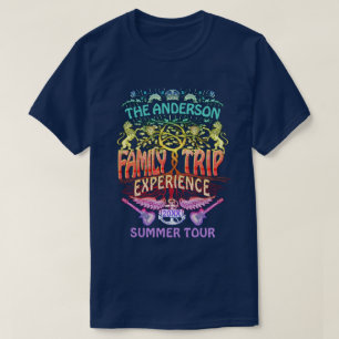ファミリートリップバンドレトロ70sコンサートロゴネオン tシャツ