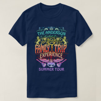 ファミリートリップバンドレトロ70sコンサートロゴネオン tシャツ