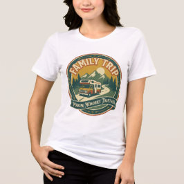 ファミリートリップ 思い出を作る ヴィンテージキャンパー トライブレンドＴシャツ