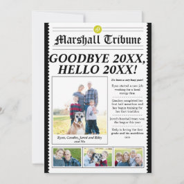 ファミリートリビューンホリデー年賀状イエロー シーズンカード