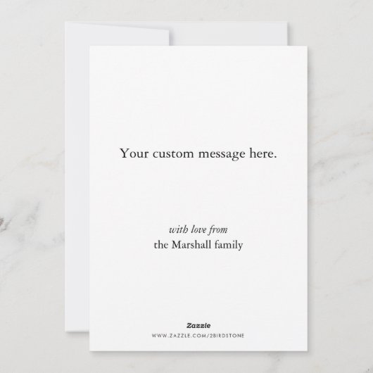 ファミリートリビューンホリデー年賀状イエロー シーズンカード (裏面)