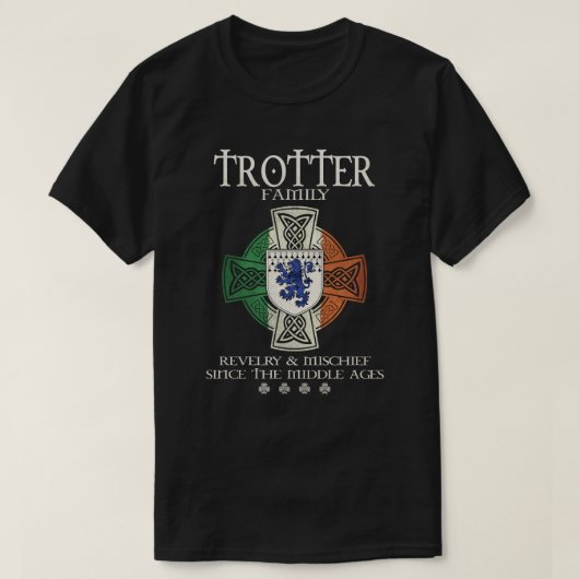 ファミリートロッタアームアイルランドケルト十字架 Tシャツ (デザイン正面)