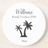 ファミリートロピカルバケーションパームツリーキープサケ コースター (正面)