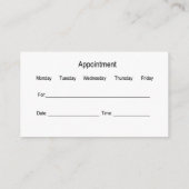 ファミリードクターアポイントメントテンプレート名刺 名刺 (裏面)