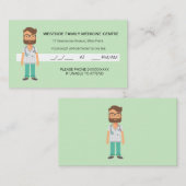 ファミリードクフレンドリーターアポイントメントカードグリーン 予約カード (正面/裏面)