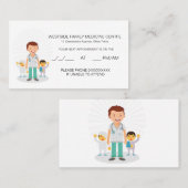 ファミリードクフレンドリーター&子供向けアポイントメントカード 予約カード (正面/裏面)