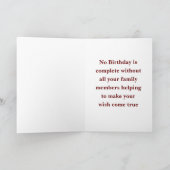 ファミリードッグの誕生日、5" x 7"折り畳みカード カード (内部)