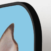 ファミリードッグフォトベビーブルー ピックルボールラケット (左詳細)