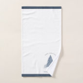 ファミリーネエレガントームメリークリスマスツリーブルー バスタオルセット (ハンドタオル)