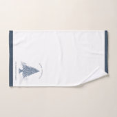 ファミリーネエレガントームメリークリスマスツリーブルー バスタオルセット (ハンドタオル)