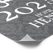 ファミリーネームアンドハウスアドレスダマスクハウス鍵 ポスター (角)