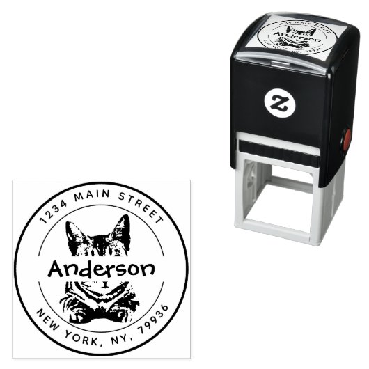 ファミリーネームキャットカスタム差出人住所 セルフインキングスタンプ (インサイチュ)