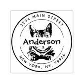 ファミリーネームキャットカスタム差出人住所 セルフインキングスタンプ (デザイン)