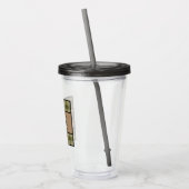 ファミリーネームキャビンツリーズセージグリーンプレイドバーラップ アクリルタンブラー (左)