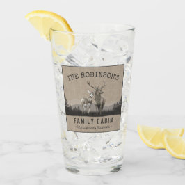 ファミリーネームキャビンディアパインツリーフォレストバーラップ タンブラーグラス