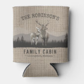 ファミリーネームキャビンディアパインツリーフォレストバーラップ 缶クーラー (正面)