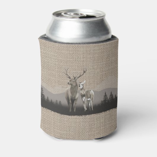 ファミリーネームキャビンディアパインツリーフォレストバーラップ 缶クーラー (缶裏面)