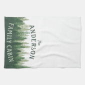 ファミリーネームキャビンパインツリーフォレスト キッチンタオル (横)