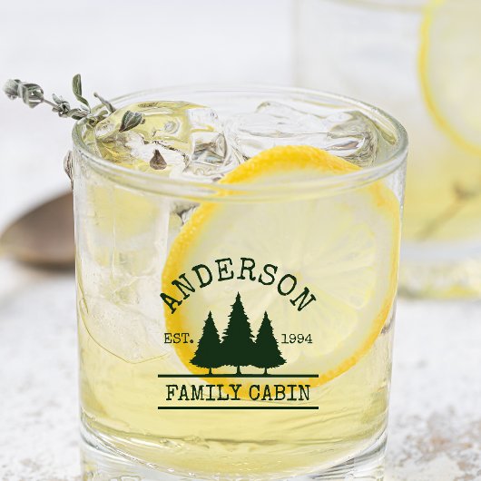 ファミリーネームキャビンフォレストグリーンパインズグラス ウイスキーグラス
