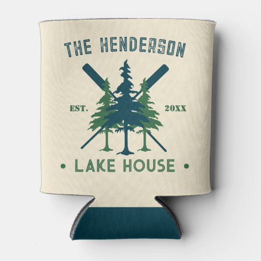 ファミリーネームキャビンレイクハウスオアーズパインツリーズ 缶クーラー (正面)