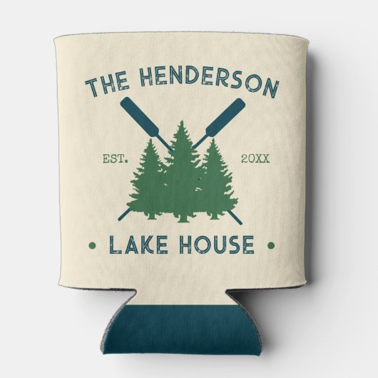 ファミリーネームキャビンレイクハウスオアーズパインツリーズ 缶クーラー (裏面)